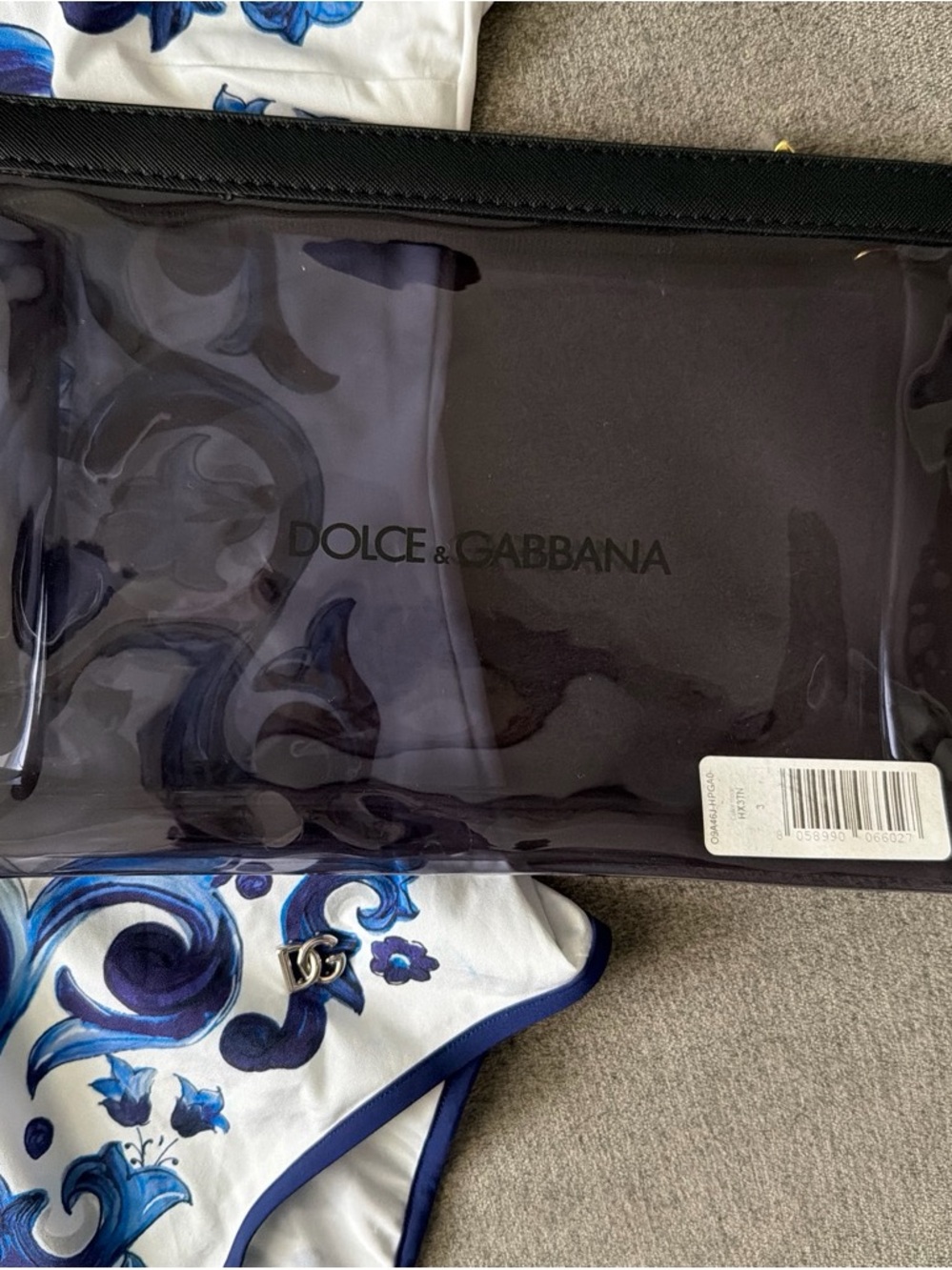 Brand New Authentic Dolce & Gabbana Miaolica one piece swimsuit -Blue - Picture 2 of 6
